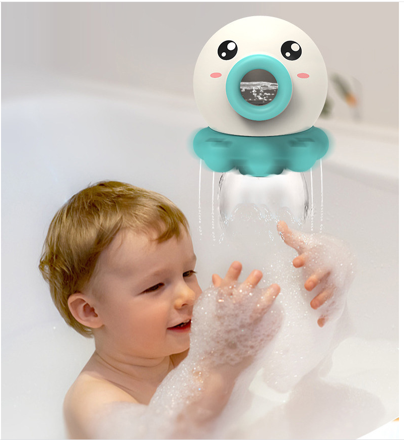 Octopus Fountain Bath Toy Water Jet Rotating Shower Bathroom Toy