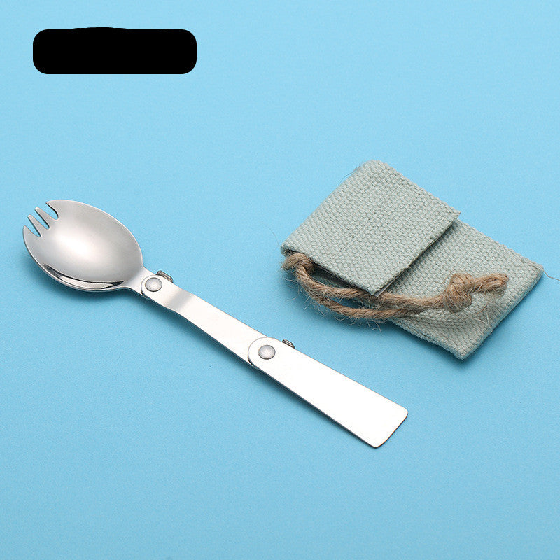 Outdoor Camping Picnic Stainless Steel Spoon Tableware Camp Titanium Spork