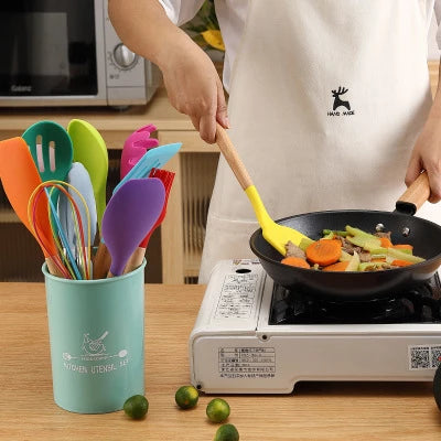 Silicone Kitchenware Cooking Utensils Set Heat Resistant Kitchen