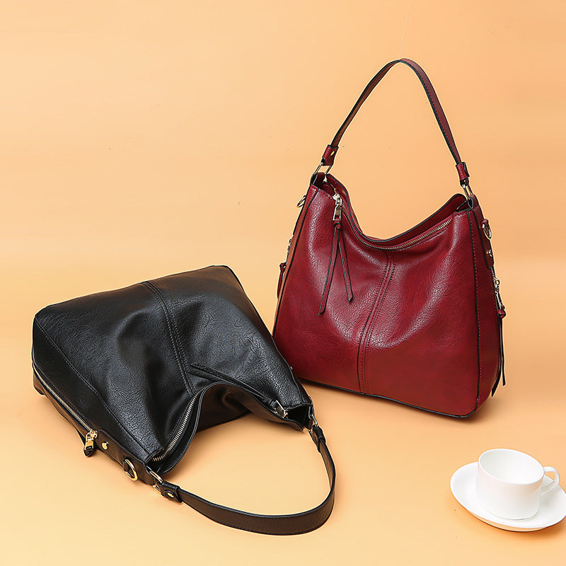 Hobos Zipper Bucket Bags With Adjustable Shoulder-strap Handbags