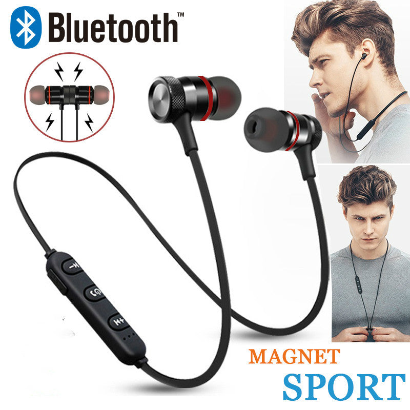 Magnetic Bluetooth Headset TWS Metal Wireless Pair Ear XT6