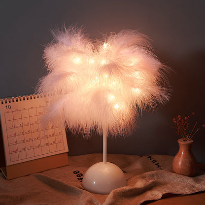Feather Lamp Nordic Desk Lamp European-Style Feather Lamp
