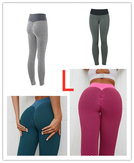 Plaid Leggings Fitness Yoga Pants Women's Seamless High Waist Leggings