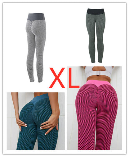 Plaid Leggings Fitness Yoga Pants Women's Seamless High Waist Leggings