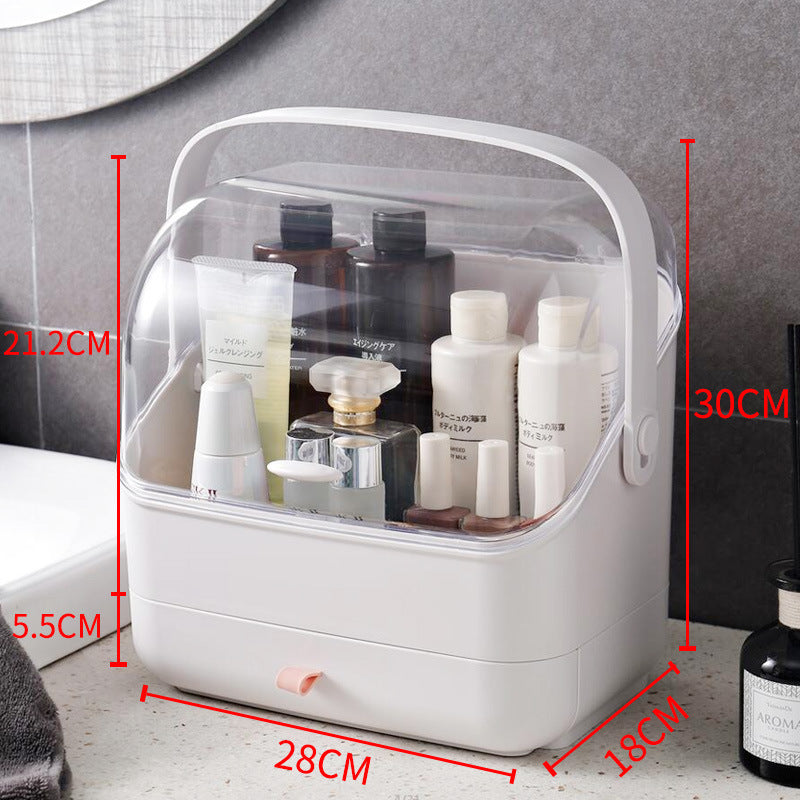 Dust-Proof Large-Capacity Clamshell Cosmetic Storage Box