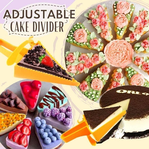 Adjustable Cake Divider Slicer Triangle Baking Pastry Divider Plastic Baking Cutter