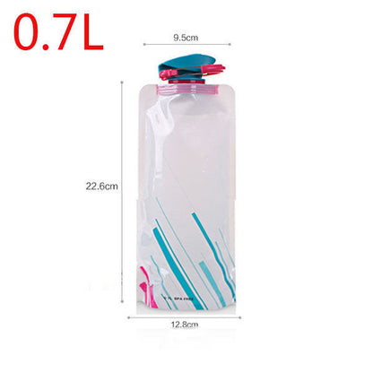 Mountaineering Folding Sports Bottle Outdoor Portable PE environmental