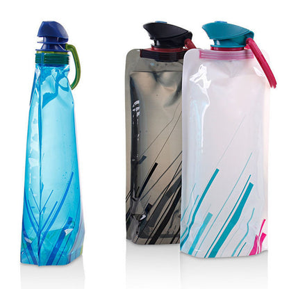 Mountaineering Folding Sports Bottle Outdoor Portable PE environmental