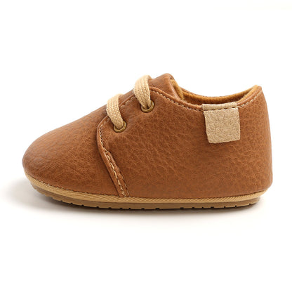 ﻿Luxury Soft Leather Baby Moccasins Shoes Newborn Rubber Toddler Shoes
