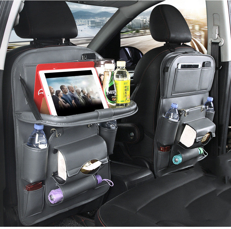 PU Leather Car Storage Bag Multifunction Seat Back Hanging Bag