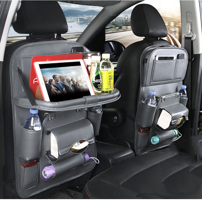 PU Leather Car Storage Bag Multifunction Seat Back Hanging Bag