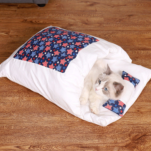 Cat Sleeping Bag Fairy Cat Litter Wind Semi-Closed Kennel