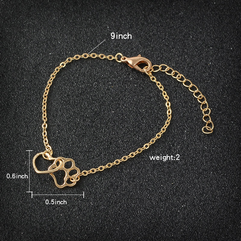 Europe And The United States Popular Love Dog Print Simple Personality Bracelet