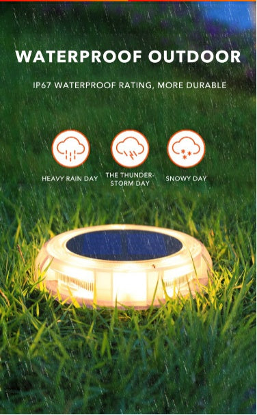 8Led Solar LED Light Outdoor Lawn Lamp Garden Light Courtyard