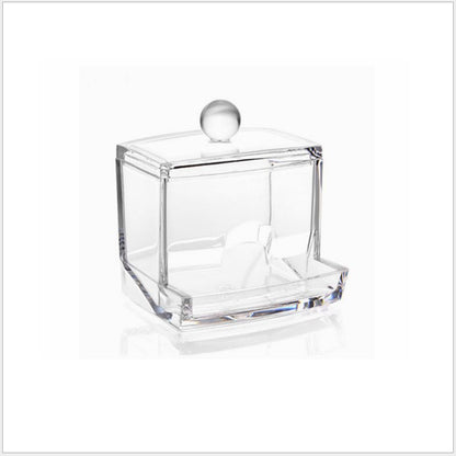 ﻿Acrylic Cotton Swab Storage Box Makeup Remover Cotton Crystal