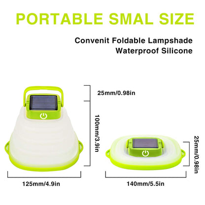 Collapsible Camping Light IP68 Waterproof Solar Foldable Lantern Solar