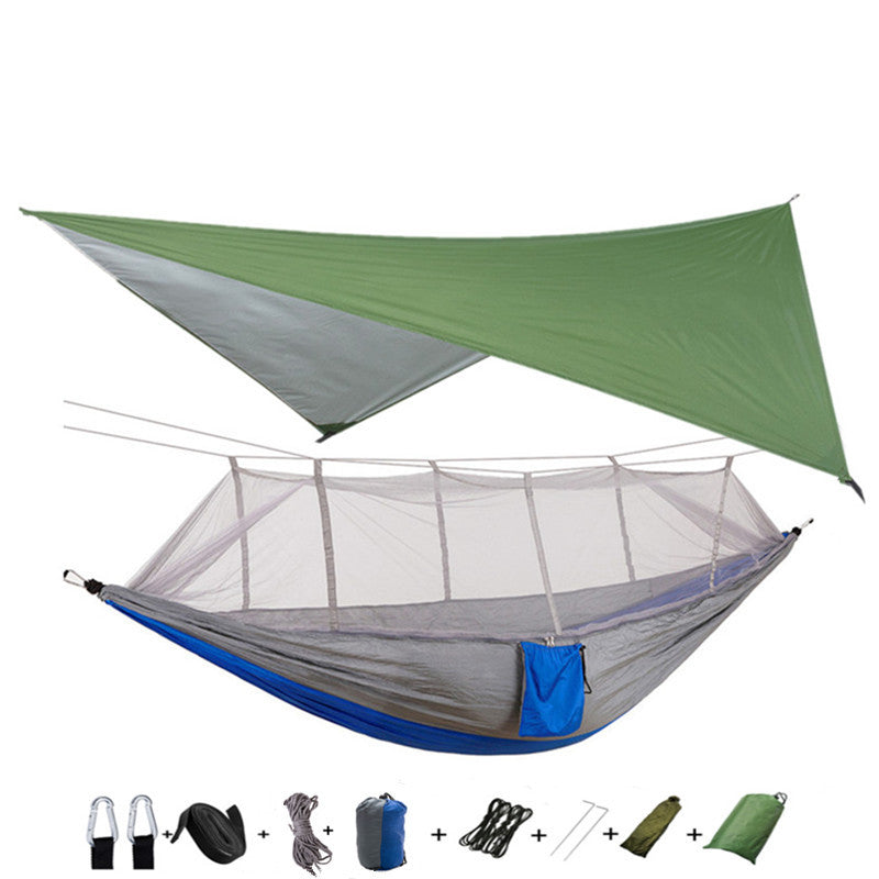 Outdoor Parachute Cloth Hammock Couble with Mosquito Net