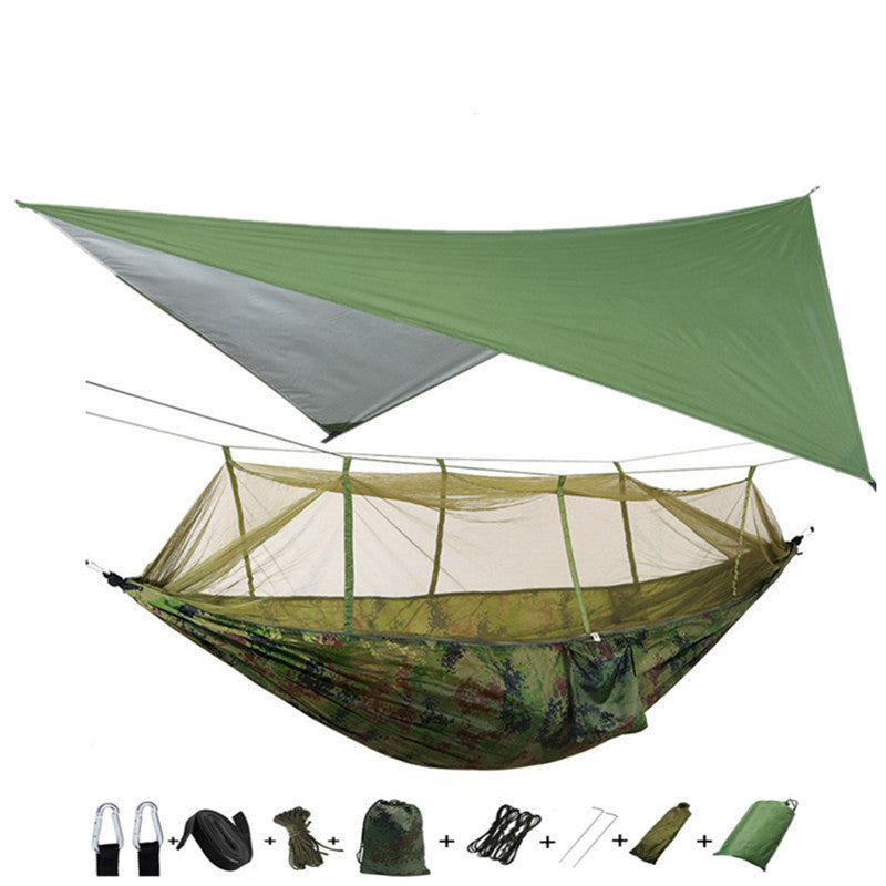 Outdoor Parachute Cloth Hammock Couble with Mosquito Net