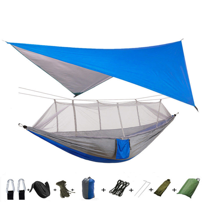 Outdoor Parachute Cloth Hammock Couble with Mosquito Net