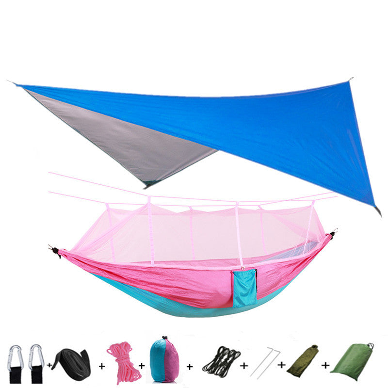 Outdoor Parachute Cloth Hammock Couble with Mosquito Net