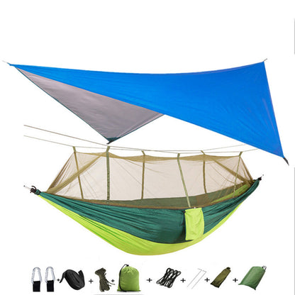 Outdoor Parachute Cloth Hammock Couble with Mosquito Net