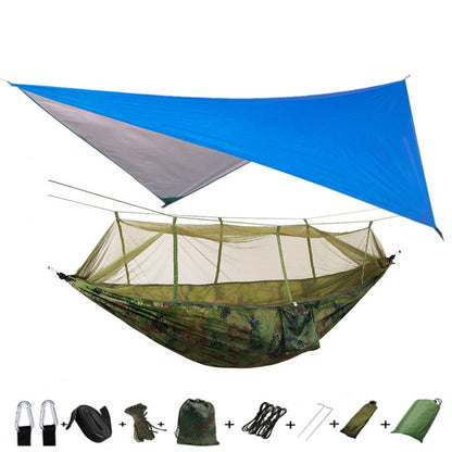 Outdoor Parachute Cloth Hammock Couble with Mosquito Net