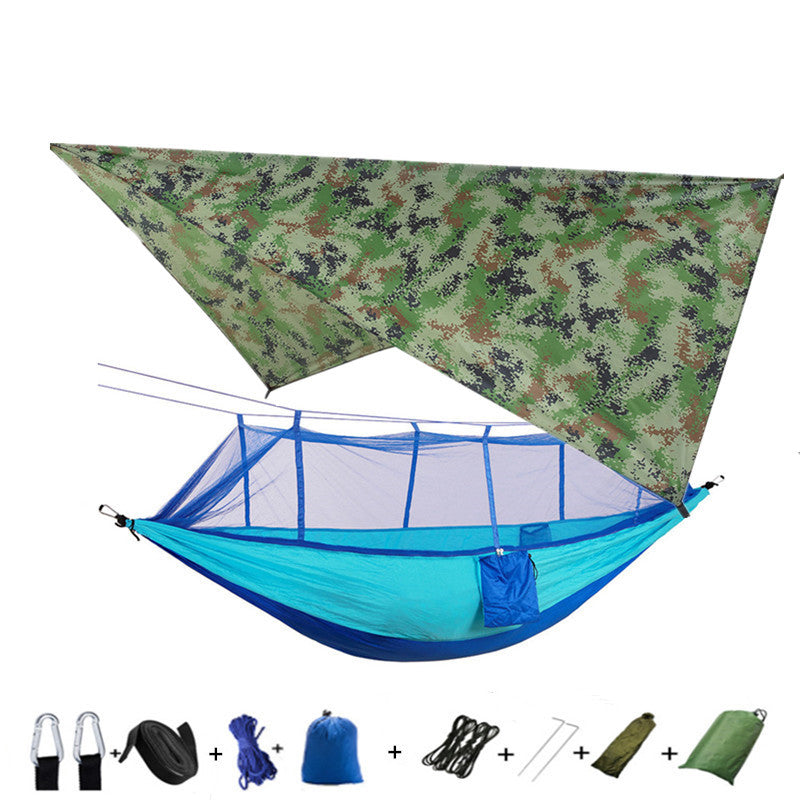 Outdoor Parachute Cloth Hammock Couble with Mosquito Net