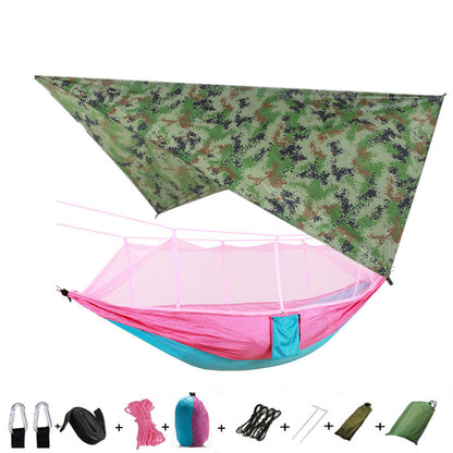 Outdoor Parachute Cloth Hammock Couble with Mosquito Net