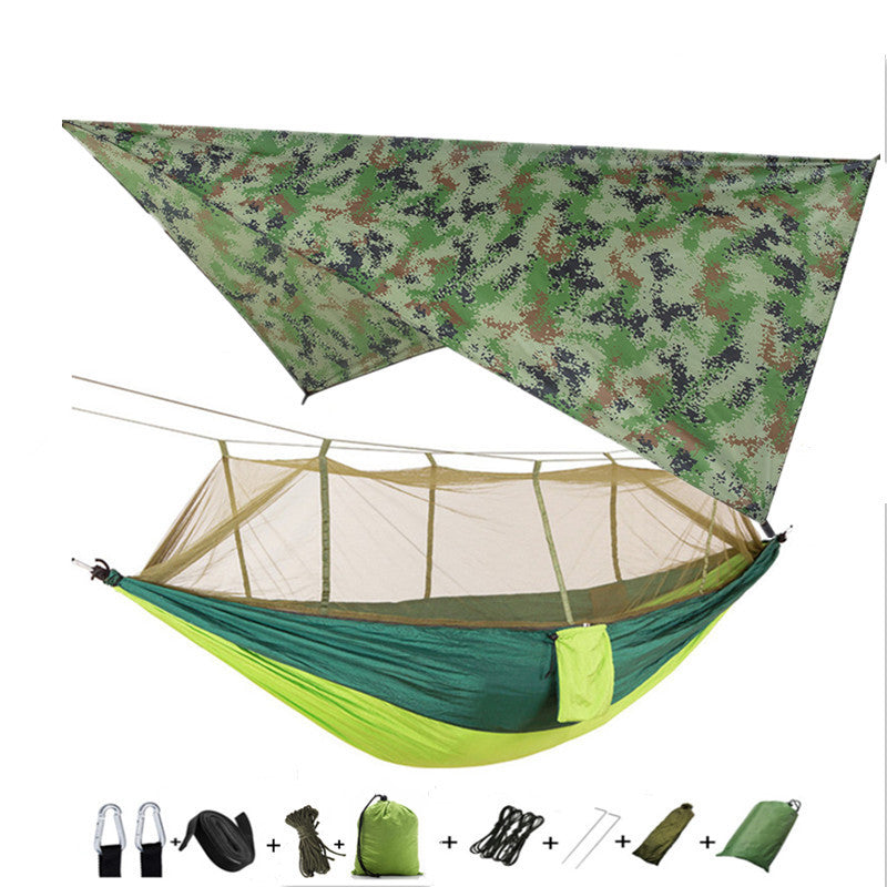 Outdoor Parachute Cloth Hammock Couble with Mosquito Net