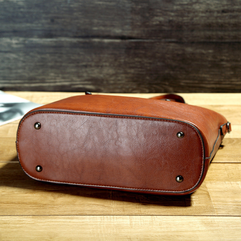 Simple Oil Wax Leather Messenger Shoulder Bags