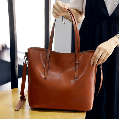 Simple Oil Wax Leather Messenger Shoulder Bags