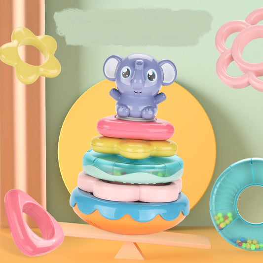 Little Elephant Jenga Early Education Enlightenment Lighting And Sound Effects