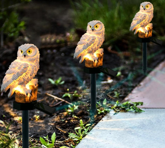 Solar Owl Garden Light Outdoor LED Lawn Lamp