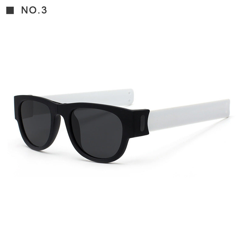 Polarized Folding Wrist Sunglasses With New Strange Bracelet Design Foldablen Sun Glasses