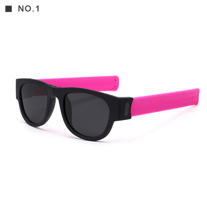 Polarized Folding Wrist Sunglasses With New Strange Bracelet Design Foldablen Sun Glasses