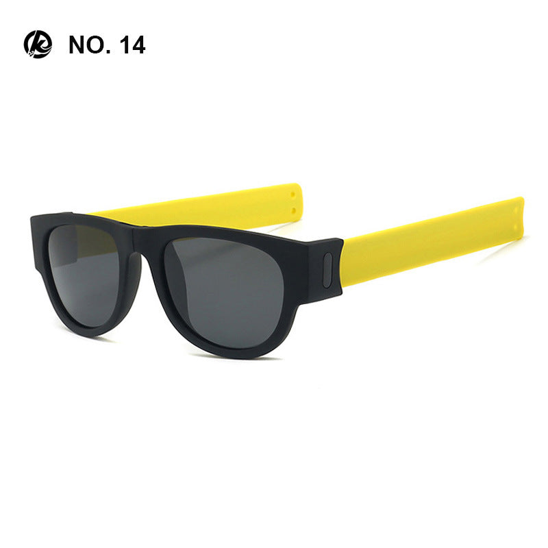 Polarized Folding Wrist Sunglasses With New Strange Bracelet Design Foldablen Sun Glasses