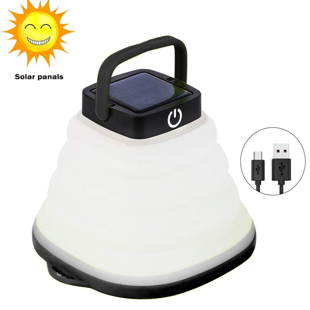 Collapsible Camping Light IP68 Waterproof Solar Foldable Lantern Solar