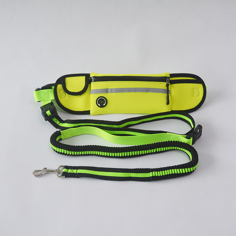 Pet Waist Bag Sports Traction Rope Reflective Waterproof Running Traction Rope