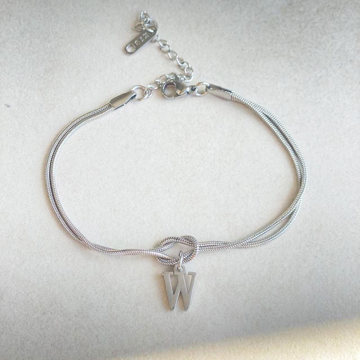 New Letter A-Z Love Knot Bracelets For Women Couple