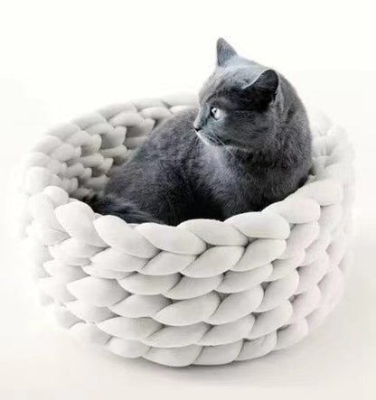 Cat House Cushion Soft Long Plush Warm Pet Mat