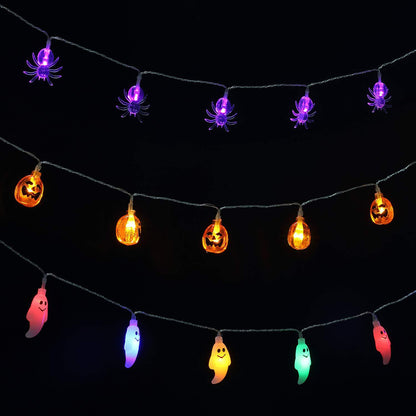 Halloween spider LED light string