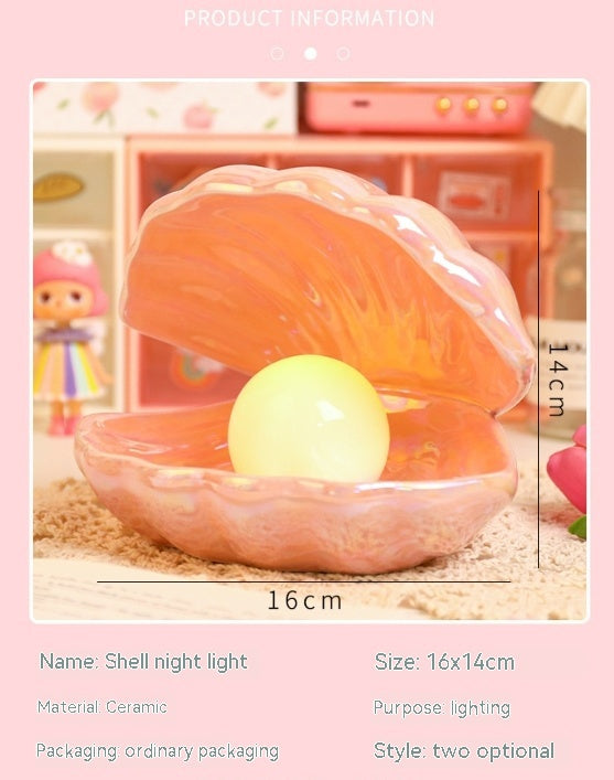 Shell Small Night Bedroom Bedside Internet Hot Girlish Dream Pearl