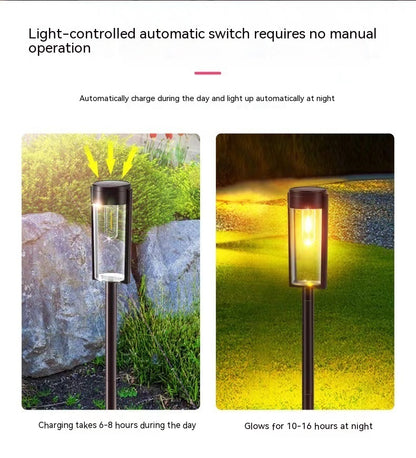 Lawn Lamp Outdoor Waterproof Tungsten Wire Solar Floor Outlet Type Garden