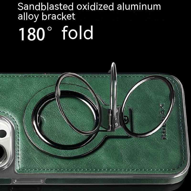 Magnetic Bracket Phone Case Business Drop-resistant Leather Case