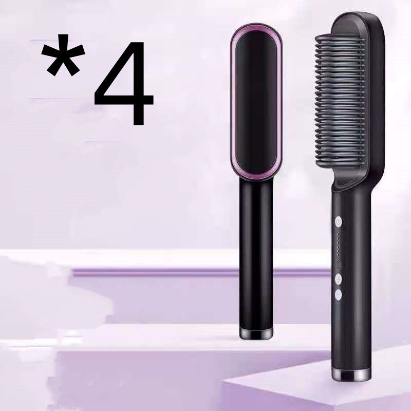 New 2 In 1 Hair Straightener Hot Comb Negative Ion Curling