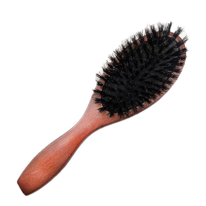 Brown lotus scalp comb with boar bristles