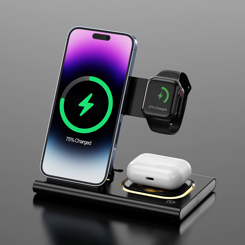 3 IN 1 15W Wireless Charging Charger Magnetic Desktop