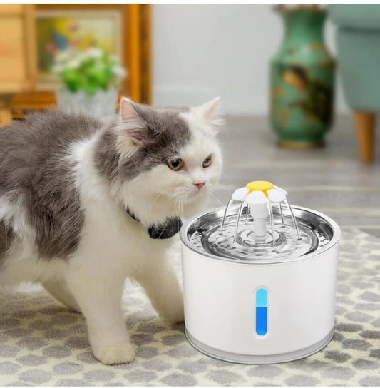 Automatic Pet Cat Water Fountain Mute Drinker Feeder Bowl Drinking Dispenser