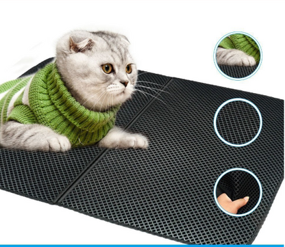 Waterproof Pet Cat Litter Mat EVA Double Layer Cat Litter Trapping