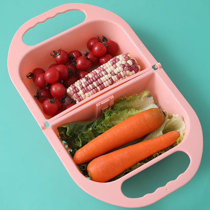 Folding Drain Basket Leaking Fruit Box Vegetable Container